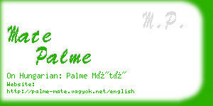 mate palme business card